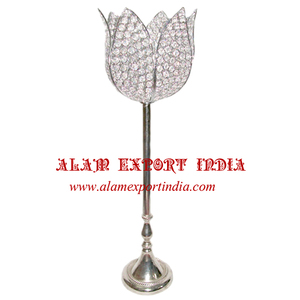 Centro de Mesa de Diseño Moderno, Estilo Vintage, de Metal y Aluminio con Alambre Galvanizado y Cristal Transparente para Decoración de Mesa - Product Image 2
