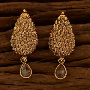 Wholesaler of Large scale Fancy Gold Plated Antique Stud Earring for Ladies Jewellery Exporter