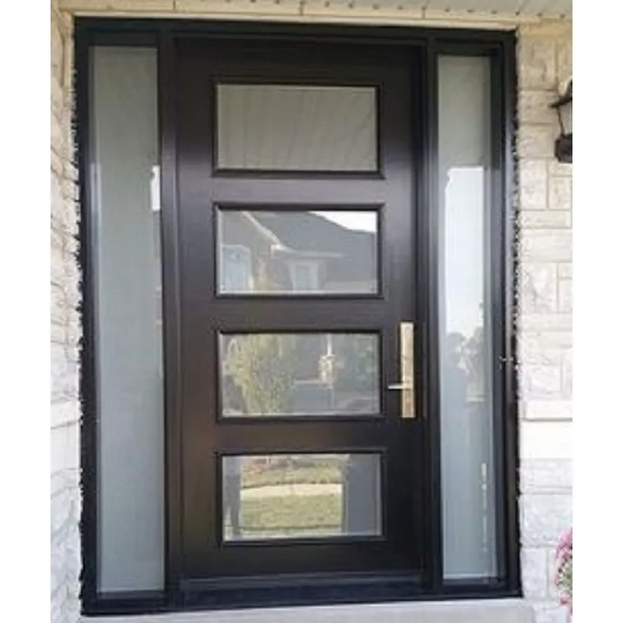 Aluminum storm proof double swing strong spring doors for main entrance