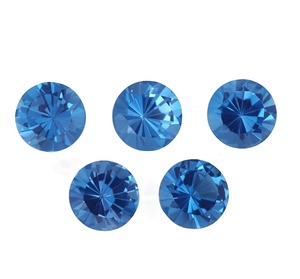 Topaze bleue de Londres pierre précieuse en vrac coupe brillante Asscher coupe haute qualité naturelle 7mm 2.50ct pour vente en gros grossiste - Product Image 3