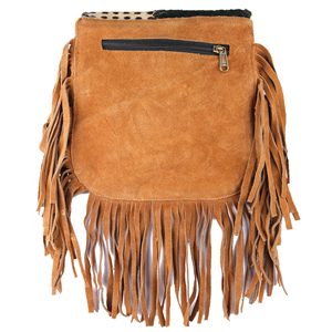 กระเป๋าหนังสัตว์ขนสัตว์ใช้ได้หลายแบบกระเป๋าสะพายไหล่หนังนิ่มพู่กระเป๋าหลากสี - Product Image 5