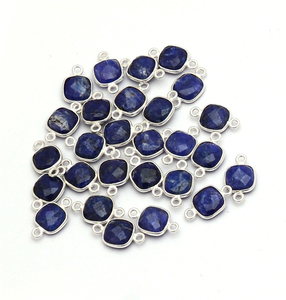 Bezel Set Sterling Silver Crystal Quartz Connector - Product Image 2