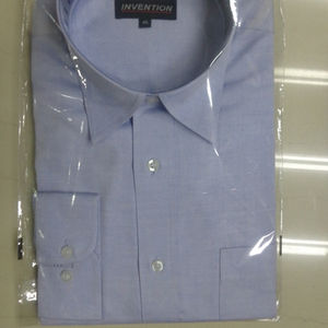 Camisas casuales teñidas lisas de algodón 100% con cuello levantado estilo formal de popelina para la temporada de otoño - Product Image 1