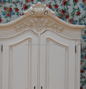 <b>White</b> Bedroom Furniture of French Rococo Furniture <b>Wardrobe</b> - Product Image 4