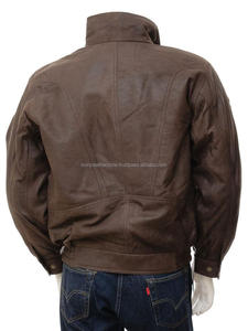 Chaqueta estilo cazadora de cuero de vaca de alta calidad para hombre, chaqueta transpirable de invierno de talla grande con piel de oveja - Product Image 2