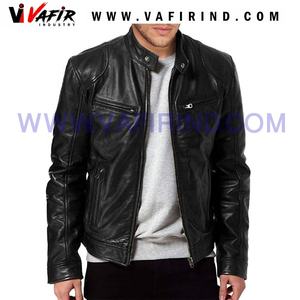 Men's Fashion Genuine <b>Sheep</b> <b>Skin</b> Leather <b>Jacket</b> Winter <b>Jacket</b> with Embroidery Decoration Manufactured in Pakistan - Product Image 1