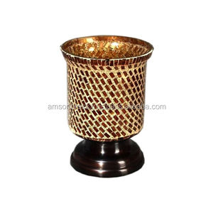 Bougeoir Cylindre Rond Métal Verre Lampe - Product Image 5