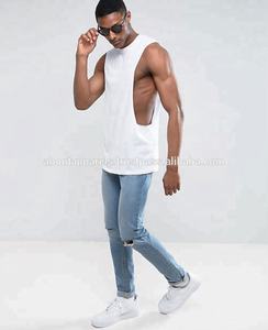 Débardeur personnalisé en coton stretch pour la musculation Débardeur de gym Débardeur respirant avec grande emmanchure Vente en gros - Product Image 4