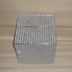 Metal <b>Wedding</b> <b>Card</b> <b>Box</b> Silver & Gold Color Handmade - Product Image 3