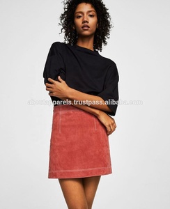 Jupe-crayon en Faux cuir noir et doré, jupes d'hiver Sexy, en cuir véritable, bouton rose, fermeture éclair avant, mode fête, - Product Image 5