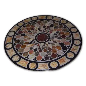 Ý Inlay Marble Bảng Top, Bàn Ăn Hiện Đại, Phong Cách Châu Âu Marble Bàn Ăn