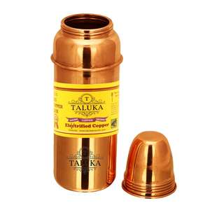 Botellas de vidrio de cobre para agua Mineral, termo de diseño, fabricante indio, 27 Oz - Product Image 2