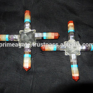 เครื่องกำเนิดพลังงานควอตซ์ใส4จุดเครื่องมือรักษาคริสตัลสำหรับการทรงตัวของจักระและเรกิ - Product Image 3