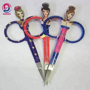 Beauté Femmes Filles Poignée Ciseaux En Acier Inoxydable Poupées Conception Poignée Manucure Ongles Cuticule Sourcils Ciseaux De Coupe De Cheveux - Product Image 1