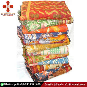 2017 nouveau coton fait à la main réversible Kantha jeter meilleure qualité Collection prix de gros pour hôtel et usage domestique - Product Image 2