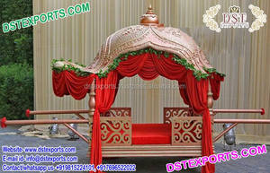 งานแต่งงานของชาวอินเดียพระราชมหารานีโดลีทางเข้าของเจ้าสาวที่สวยงามของปาลันควินส์ออกแบบงานแต่งงานสไตล์เปิด - Product Image 5