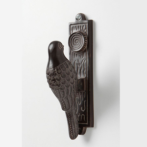 Aldaba de puerta de pájaro de hierro fundido Vintage - Product Image 1