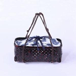 Sac fourre-tout en rotin fait main de haute couture pour dames plage meilleure idée cadeau d'été doublure en lin deux fermetures couverture vente en gros Vietnam - Product Image 2