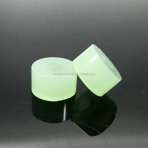 Cuentas sintéticas de Prehnite Hydro para pulsera, 14x8x5mm, llanta lisa, GEMA, agujero grande, cuentas europeas, IG0142 - Product Image 1