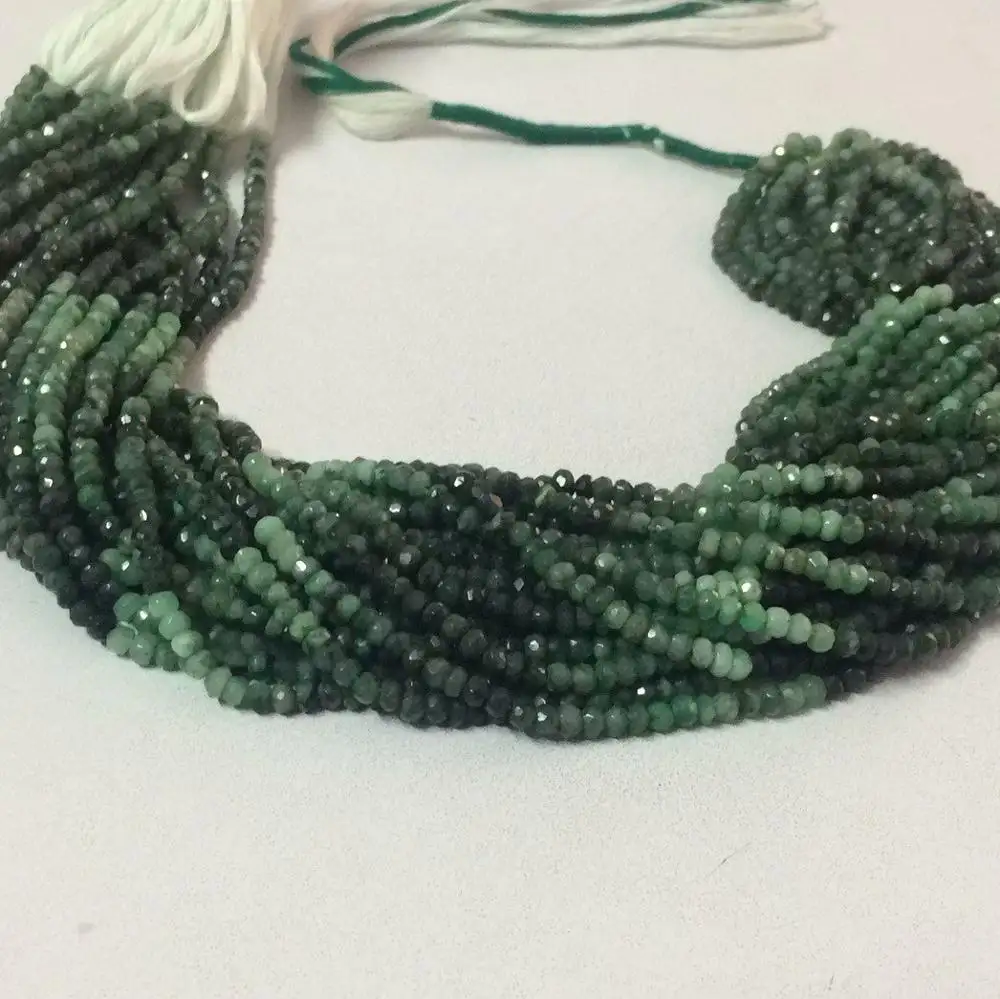 Natürlicher kostbarer Smaragds tein Facettierte Rondelle Edelstein perlen Kaufen Sie online bei Indien Lieferanten zum Fabrik preis
