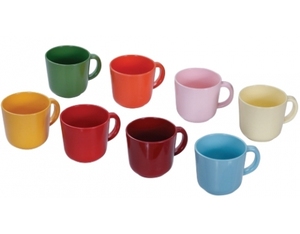 Tasse en plastique colorée, tasse en plastique de poignée, tasse d'école - Product Image 4