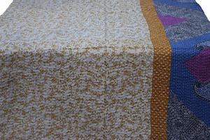 Indio Kantha edredón Ralli Gudri Bedcover colchas Boho Kantha edredón Multi Color - Product Image 2