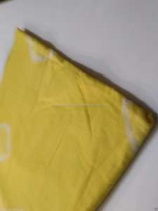 ผ้าย้อมมือ5หลา,Shibori,ผ้าฝ้าย44 ", Bandhani ผ้าสีเหลือง - Product Image 2