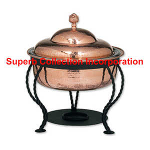 Nouveau Design Martelé Cuivre Réchaud Avec Noir Stand sur Offre Spéciale - Product Image 2