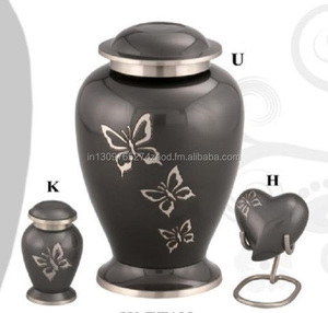 Urna de cremación de latón para adultos, suministros funerarios de la India de Brasswold - Product Image 2