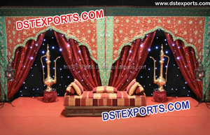 Telón de Fondo Morado para Decoración de Bodas, Hermoso Arco de Boda Tipo Mandap - Product Image 2