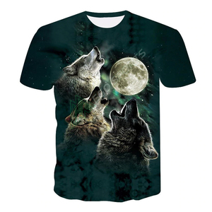 Nouveau T-shirt unisexe d'été 3D Lovers CatWolf de marque tendance, grande taille 5XL, écologique, respirant, couleur personnalisée - Product Image 2