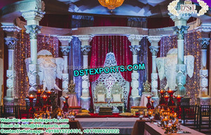 Traditional Grand <b>Wedding</b> Event Stage Decoration Ancient Mehndi Function Stage <b>Ornament</b> for Special Events - Product Image 2
