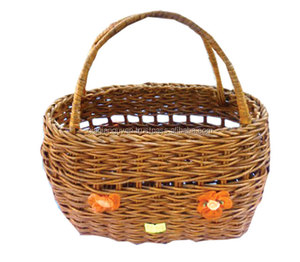 Corbeille à fruits en bambou écologique et paniers de rangement ronds de couleur miel à lessive-Utilisation alimentaire en forme de coeur - Product Image 4