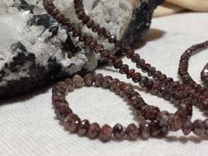 Hebras de cuentas de diamantes marrones naturales de lujo, hebra de collar de cuentas, cuentas de diamantes facetadas, cuentas de diamantes para la fabricación de joyas - Product Image 3