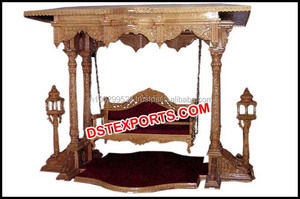 Balançoire de mariage traditionnelle indienne en bois sculpté à la main, balançoire pour mariage, promotion spéciale - Product Image 6