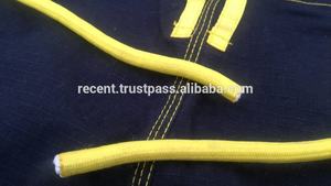 Djj-pantalon brésilien à perles pour femmes, Jiu-Jitsu Gi, vêtement tissé, noir, fil jaune, tissu épais - Product Image 4