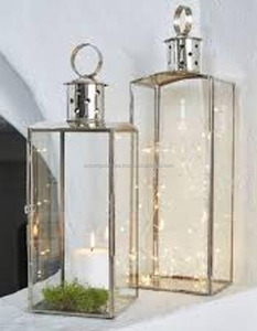 Soporte de vela de linternas de diseñador de acero inoxidable hecho a mano indio para decoración navideña y decoración de jardín al por mayor - Product Image 1