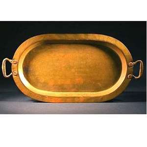 Bandeja de cobre puro ovalada Bandeja DE SERVICIO DE METAL hecha a mano ecológica para restaurante y hotel - Product Image 5
