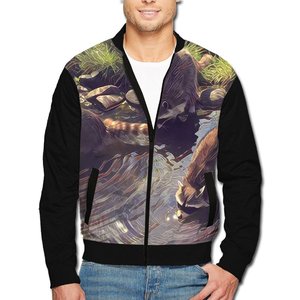 Áo khoác bomber mùa đông bằng vải <span class=keywords><strong>canvas</strong></span> may đo mới nhất dành cho nam với khóa kéo |   Vải lông cừu 100% polyester - Product Image 3