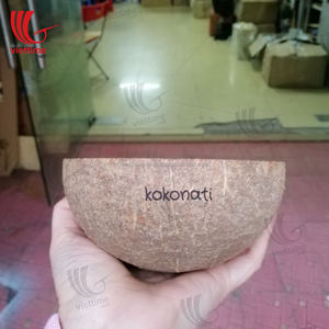 ชามมะพร้าวแกะสลักงานฝีมือแบบพิเศษ ขายส่ง ชามเปลือกมะพร้าวทำมือ ผลิตในเวียดนาม - Product Image 3