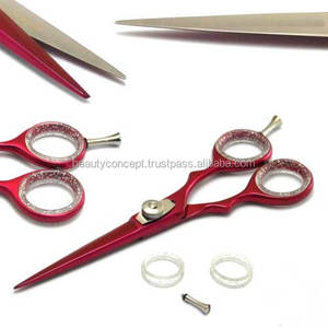 Tijeras de peluquero profesionales con cuchillas de acero inoxidable y puntas romas, instrumento de corte de belleza para recortador de bigote - Product Image 4