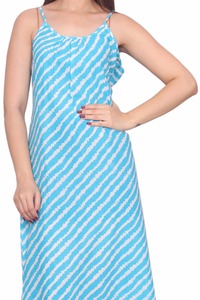 Vestido de playa informal hasta el suelo para mujer con diseño de pez 100% algodón correa de cintura natural Maxi vestido con nuevos diseños - Product Image 2