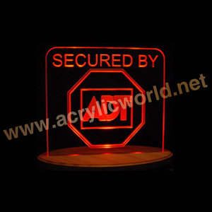 Custom Edge Lit Sign Base Plug & Battery Operate RGB Negro Acrílico Led Sign Base - Product Image 1