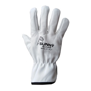 Pouce En Cuir de Chèvre Blanc Gants de Conducteur - Product Image 4