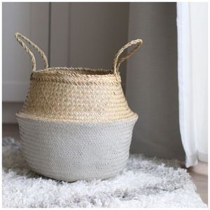 Venta al por mayor 100% Eco-Friendly tejido Seagrass vientre cesta plegable maceta de almacenamiento en estilo colorido - Product Image 1