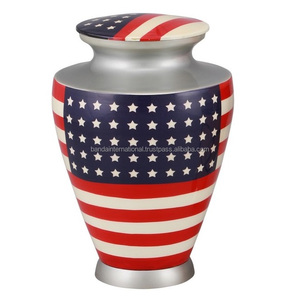 Funeral Accessories Metal Cremation <b>Urns</b> With Stone Finished Hot Selling Aluminium Ashes <b>Large</b> <b>Urns</b> - Product Image 2