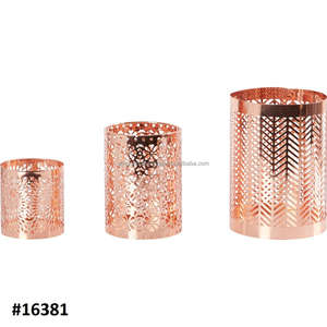 Bougeoir votif en fer décoratif fini argenté Bougeoirs en laiton en métal vintage créatif - Product Image 6