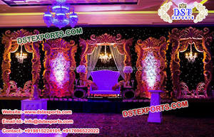 Glorious dernière conception scène de mariage panneau arrière décor coulisse cadre murs pour les mariages de célébration - Product Image 5