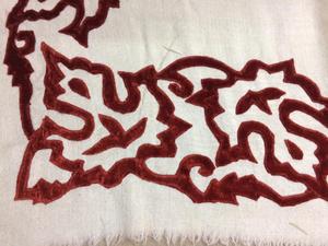 New Fancy Velvet Decorated Shawl <b>Pashmina</b> Cashmere Wool for Winter in Elegant Design - Product Image 3