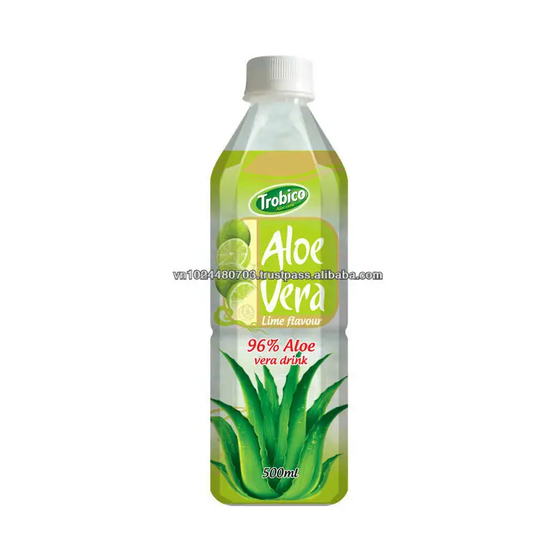 Marchio Trobico dal produttore vietnamita bottiglia in Pet da 500ml Aloe Vera fresca con polpa e succo di limone